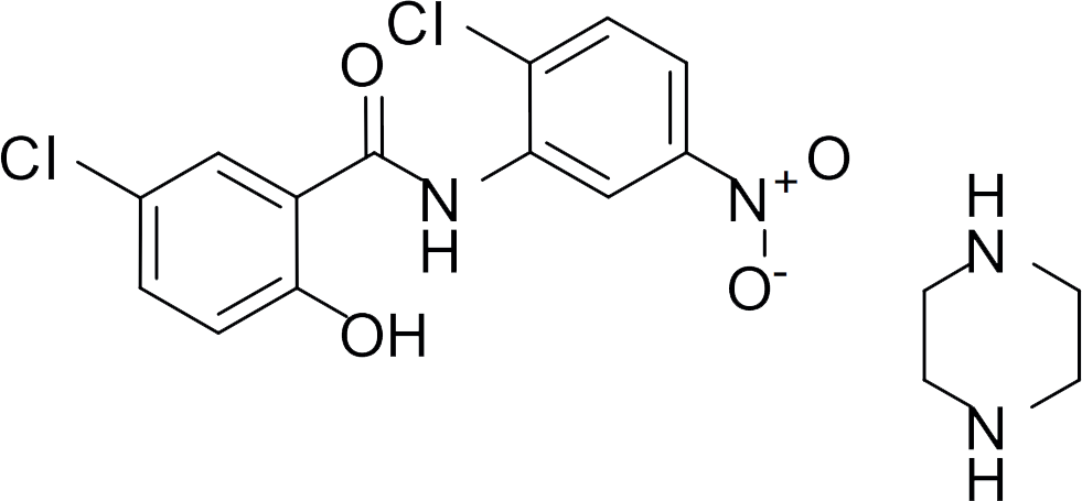 Niclosamide Piperazine Chemical Structure